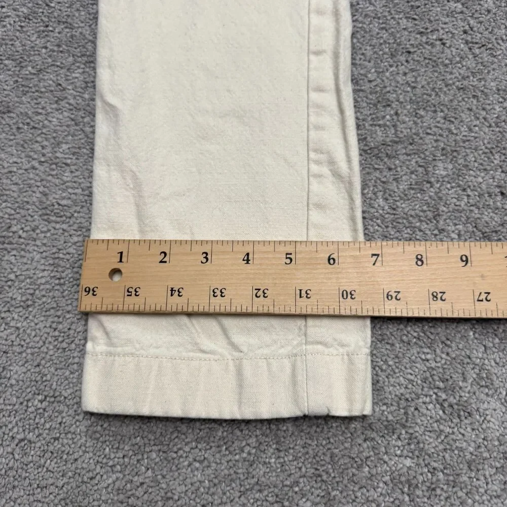J.Crew 484 Slim Fit Chino Pants Mens 31x32 Cream Straight Leg Flat Front Cotton